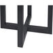 Zola 51.25 X 30 inch White / Black Dining Table